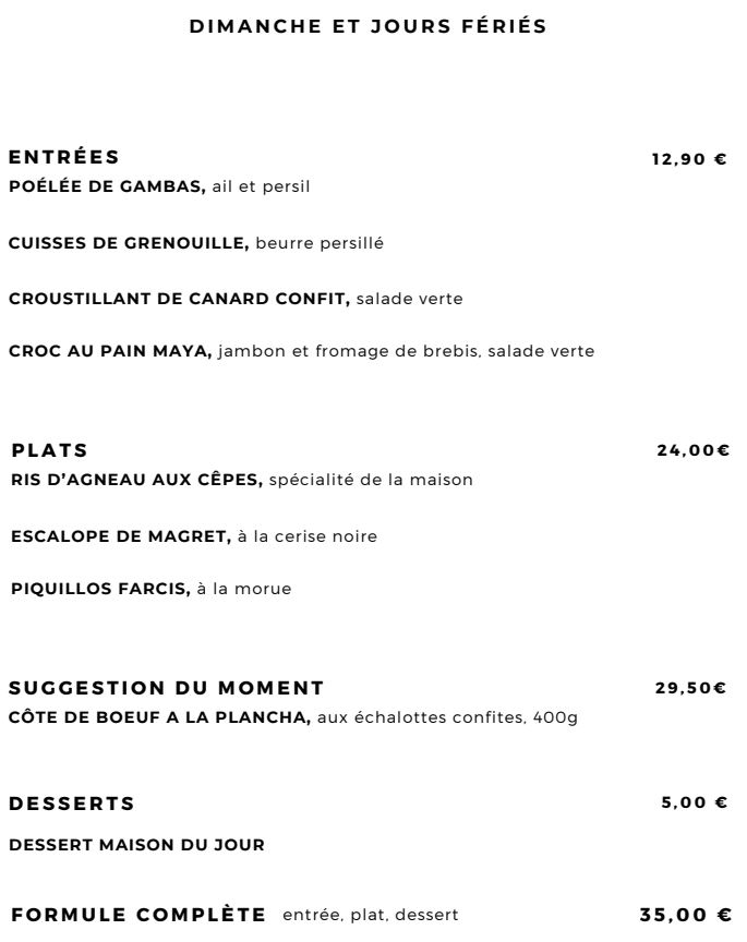 Menu — page 2